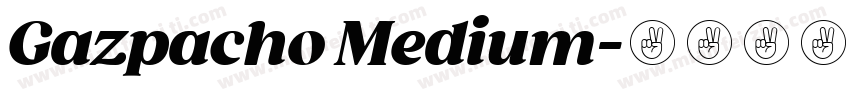 Gazpacho Medium字体转换